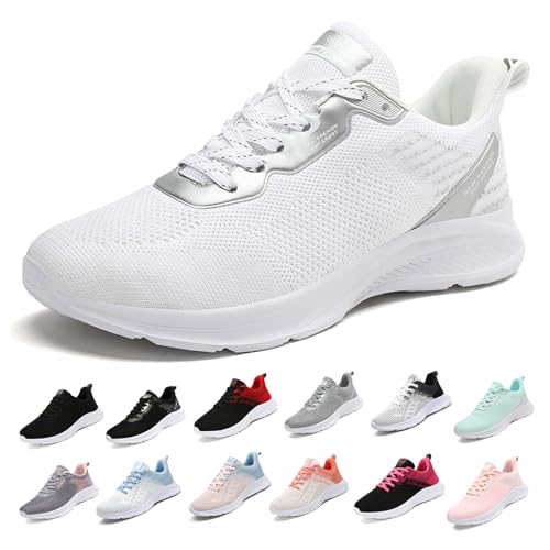 MIDQCGL Damen Sportschuhe Running Shoes Herrensneaker Outdoor Fitness Jogging Sportsschuhe Fashion Leichte Walkingschuhe Frizeitschuhe 208 White 38EU von MIDQCGL