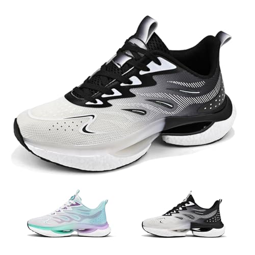 MIDQCGL Damen Sportschuhe Running Shoes Herrensneaker Outdoor Fitness Jogging Sportsschuhe Fashion Leichte Walkingschuhe Frizeitschuhe 2389 Black White37 von MIDQCGL