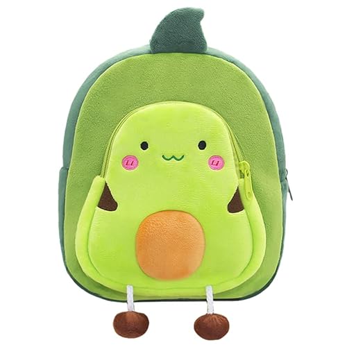 Kinderrucksack,Früchte und Gemüse Muster Kindergartentasche Süße Kindergartenrucksack Mini Backpack für 2-5 Jährige Kindergarten Junge und Mädchen (Avocado) von MIDSuN