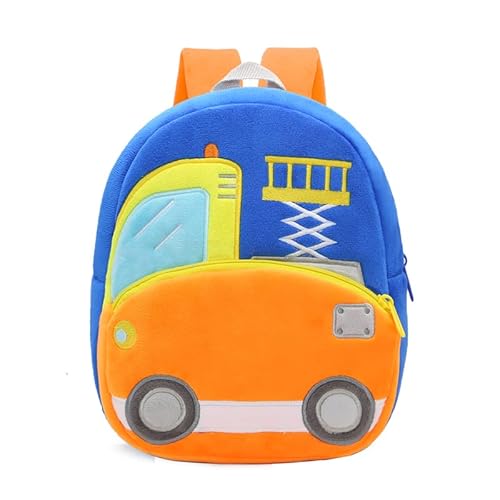 MIDSuN Fahrzeug Kinderrucksack,Technisches Fahrzeug Serie Kindergartenrucksack,Mini Kindergarten Rucksack für 2-5 Jährige Kindergarten Junge und Mädchen (Aufzug Fahrzeug) von MIDSuN