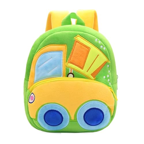 MIDSuN Fahrzeug Kinderrucksack,Technisches Fahrzeug Serie Kindergartenrucksack,Mini Kindergarten Rucksack für 2-5 Jährige Kindergarten Junge und Mädchen (Eimerwagen) von MIDSuN