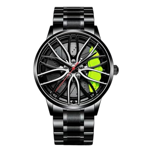 MIDYUID Sportivideter Uhren Herren 3D Cable Rim Hub Armbanduhr Herren Japanisches Quarzwerk, grün MIDYUID Sportivideter Uhren Herren 3D Cable Rim Hub Armbanduhr Herren Japanisches Quarzwerk, grün von MIDYUID