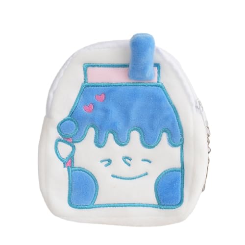 MIEDEON 2 PCS Cartoon Kleingeldbörse Milch und Bier Geldtasche Klein Geldbörse Jungen Mädchen Kreative Kleingeldbörse Niedlich Geschenk (Blau,One Size) von MIEDEON