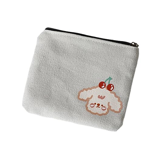 MIEDEON 2 PCS Cartoon Welpen Aufbewahrungstasche Damenbinden Tampon Organizer Niedlich Periodentasche Reißverschlüsse Portemonnaie Tasche (Grau,One Size) von MIEDEON