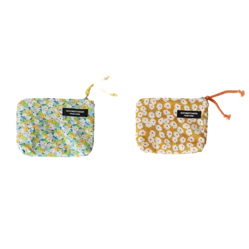 MIEDEON 2 PCS Damen Mädchen Portemonnaie Tasche Süß Tampontasche Mini Aufbewahrungstasche für Münzen, Kleingeld, Tampons, Ohrringe. (C,4.3X5.9In) von MIEDEON