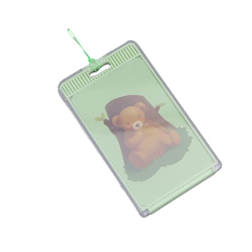 MIEDEON 2 Pack Hanging Schutzhüllen für Karten Buskarten Kartenabdeckung Kartenhüllen Niedlich Photokardhalter Hanging Card Cover (Grün,One Size) von MIEDEON