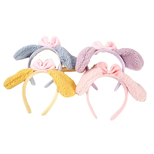 MIEDEON 2 Pack Mädchen Haargummis Gesichtsreinigung Spa-Stirnband Niedlich Haargummis Dusch Haarschmuck Bowknot Stirnband (One Size,Blau) von MIEDEON