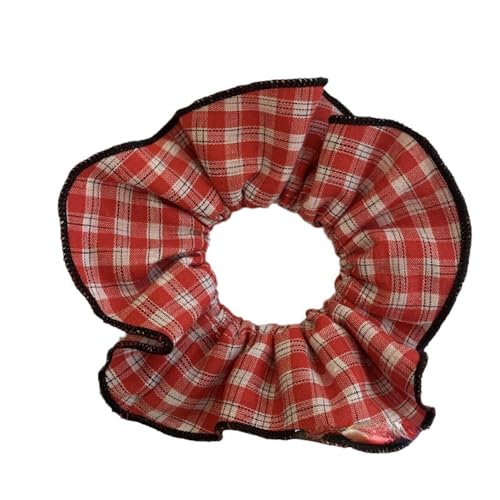 MIEDEON 2 Pack Rot Haarseil Große Haarringe Klein Frisch Haaarschmuck Haarseil Kinder Mädchen Frauen Haarseil Elastisches Haarringe Pferdeschwanz (Rot,OneSize) von MIEDEON