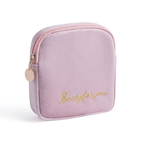 MIEDEON 2 Packungen Damenbinden Tasche Elegant Aufbewahrungstasche für Tampons Tragtasche Modisch Damenbinde Organizer Praktisch Portemonnaie Tasche (Rosa,5.1X1.5In) von MIEDEON