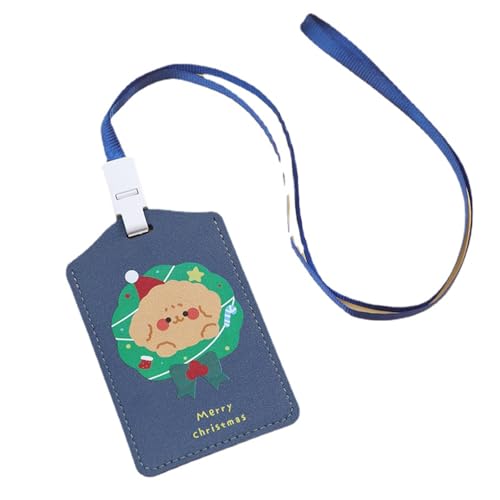 MIEDEON 2 Stück Kartenhalter Lanyard Kartenhüllen Niedlich Kartenabdeckung Cartoon Dekorationskartenschutz (Blau,2.9X4.4In) von MIEDEON