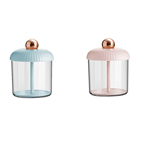 MIEDEON 2 Stücke Elegant Schaumstoff Bubbler Becher Schaumhersteller Gesichtskörperbadreinigung Bubbler Foamer Hautpflege Accessoires (Rosa Blau,3X4In) von MIEDEON