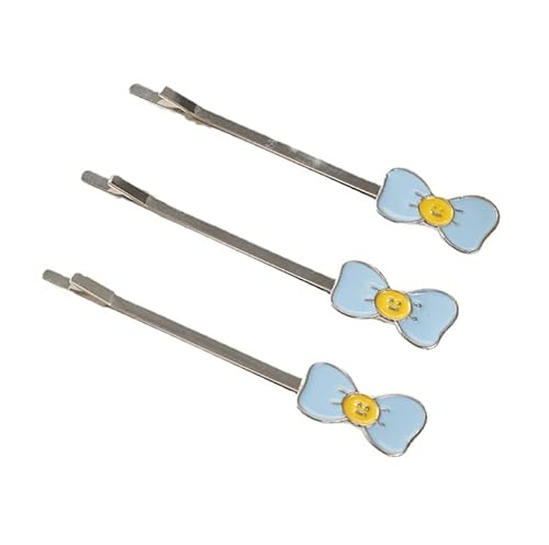 MIEDEON 3 Pack Niedlich Haarnadel Mädchen Kinder Haarklammer Süss Haarspangen Cartoon Haarnadel für Verschidene Haartypen (Blau,One Size) von MIEDEON