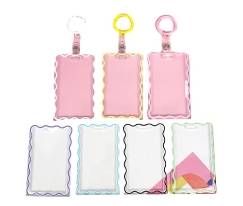 MIEDEON 3 Pack transparent Photokardhalter Id -kartenabdeckung Abdeckung Hülle für Karten Abdeckung Kinder Student Kartenhalter (Zufaellig Farbe,4.1X2.5In) von MIEDEON