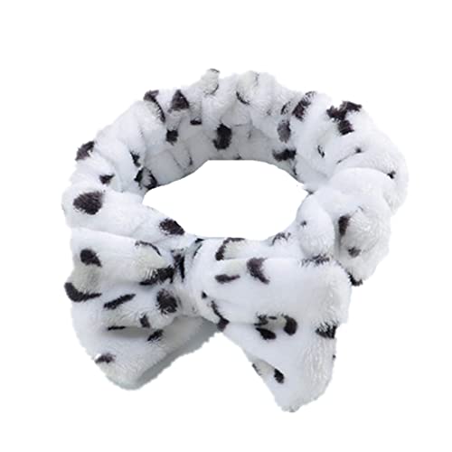 MIEDEON Bowknot Kosmetisches Stirnband Leopardenmuster Haarband 2 Pack Spa Stirnbänder Yoga Gesichtshaarband (2 farben,One Size) von MIEDEON