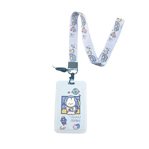 MIEDEON Busskartenschutz Kartenhalter Bus-Karten Abdeckung Hülle für Karten Schutzhüllen 2 Pack Kartenabdeckung Lanyard Süß Photokardhalter (Blau,2.7X4.3In) von MIEDEON