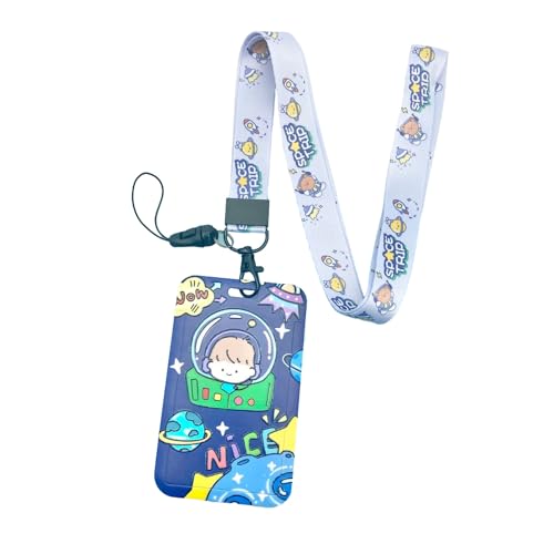 MIEDEON Busskartenschutz Kartenhalter Bus-Karten Abdeckung Hülle für Karten Schutzhüllen 2 Pack Kartenabdeckung Lanyard Süß Photokardhalter (Dunkelblau,2.7X4.3In) von MIEDEON