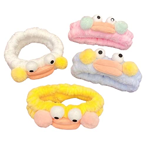 MIEDEON Cartoon Haarband Make-up Stirnband 3 Stücke Haarreife für Gesichtsreinigung Gesichtshaarband Kreative Haarband (Gelb,One Size) von MIEDEON