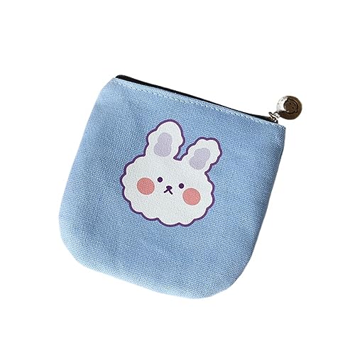 MIEDEON Damenbinde Organizer 2 Packung Damenbinden Aufbewahrungstasche Cartoon Kaninchen Portemonnaie Tasche Kinder (4.3X4.9In,Blau) von MIEDEON