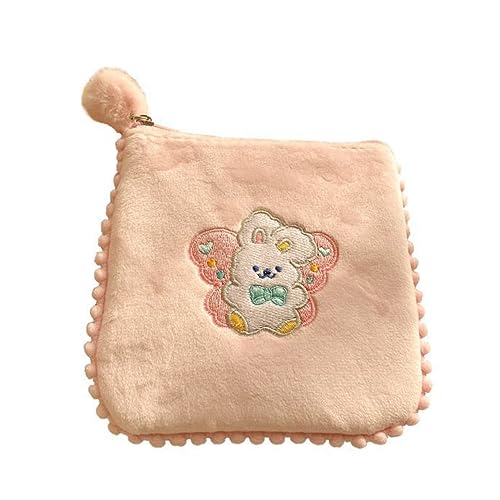 MIEDEON Damenbinden Aufbewahrungstasche Niedlich Tampontasche Süß Aufbewahrungstasche Damenbinde Organizer Cartoon Bär Muster (Rosa,One Size) von MIEDEON