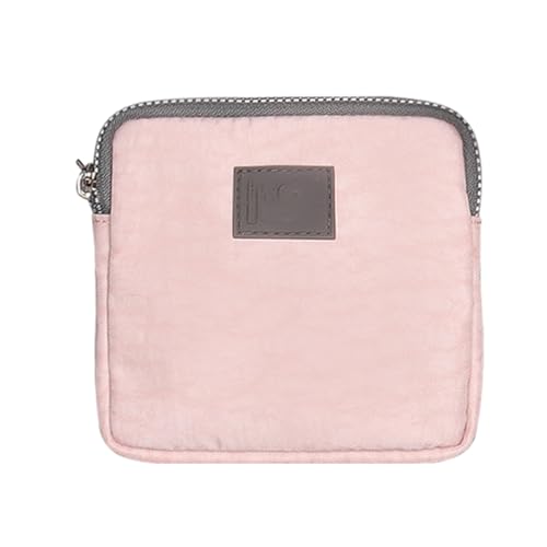 MIEDEON Elegant Damenbinde Organizer Damen Tampontasche Große Kapazität Schlüsseltasche Minimalistisches Design (One Size,Rosa) von MIEDEON