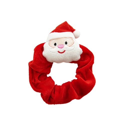 MIEDEON Große Haarseil Weihnachten Haarschmuck Frauen Kinder Mädchen Haarringe Süß Weihnachen-Haarseil Niedlich Haarbänder 3 PCS Weihnachten Geschenk (One Size,Rot) von MIEDEON