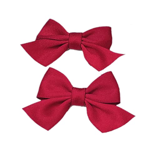 MIEDEON Kinder Bowknot Haarclips 4 Pack Haarklammer Mehrfarbig Haarschmuck Niedlich Haarclips Haar- Accessoire (Rot,One Size) von MIEDEON