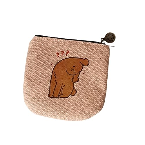 MIEDEON Kinder Portemonnaie Tasche Niedlich Klein Aufbewahrungstasche für Tampon Aufbewahrungsbeutel Cartoon Menstruationstasche (Braun,4.9X4.3In) von MIEDEON