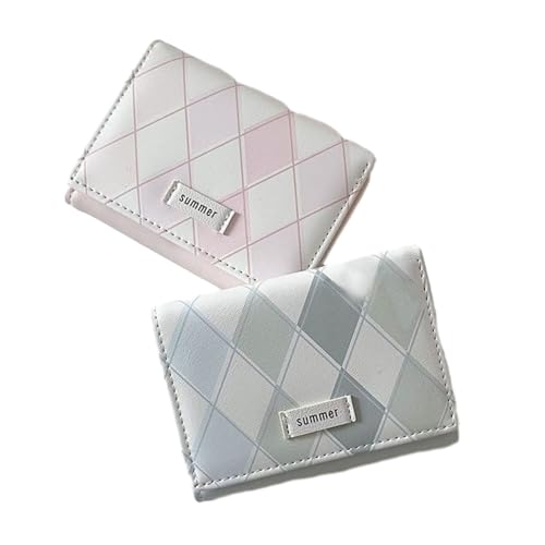 MIEDEON Klein Frische Geldbörsen Süß Münztaschen Damen Mädchen Kleingeldbörse 2 PCS Klein Aufbewahrungstasche für Karten (Blau,3.9X3.1In) von MIEDEON