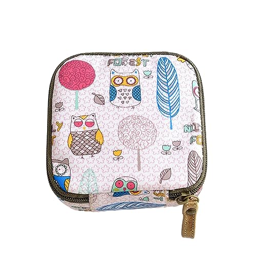 MIEDEON Klein Tampontasche Niedlich Portemonnaie Tasche Niedlich Damenbinde Organizer Periodentasche große Kapazität Menstruationstasche (One Size,Weiss) von MIEDEON