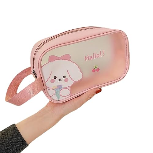 MIEDEON Kosmetiktasche Cartoon Make Up Tasche Damen Maedchen Reisen Unterweg Kosmetiktasche Niedlich Schminkbeutel Süß Toilettenbeutel (Rosa B,9.8X3.7X5.5In) von MIEDEON