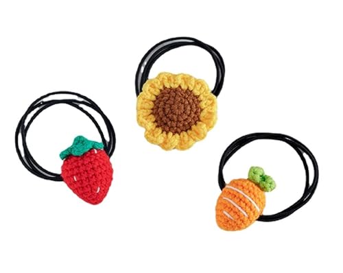 MIEDEON Kreativ Haarseil aus Stirck Stoff Haarschmuck 2 Stück Haarringe Weich Haarseil Kinder Mädchen Damen Niedlich Haarreife (One Size,Braun) von MIEDEON