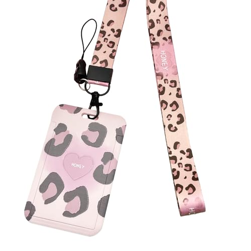 MIEDEON Kreative Kartenabdeckung für Transitkarte Buskarten Schutzhüllen 2 PCS Modisch Kartenabdeckung Studenten Hanging Card Cover (Rosa,4.3X2.7In) von MIEDEON