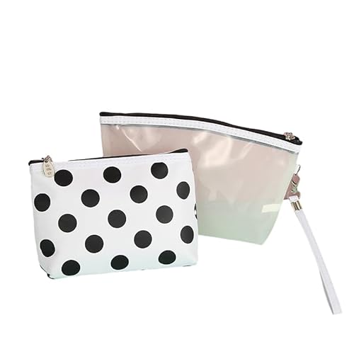 MIEDEON Make Up Tasche Transparent Kosmetikbeutel Frauen Damen Aufbewahrungstasche Lippenstift Tragtasche Reisen Schule (Schwarz,8.1X4.5X3.5In) von MIEDEON