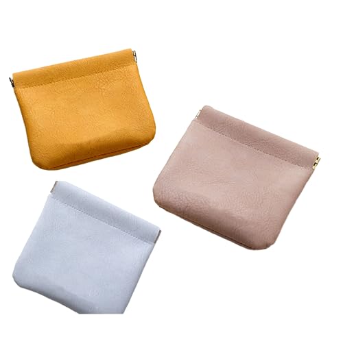 MIEDEON Make Up Tasche mit Reißverschlüsse 2 Pack Modisch Aufbewahrungstasche für Damenbinde Lippenstift Portemonnaie Tasche (Blau,4.7X4.5In) von MIEDEON