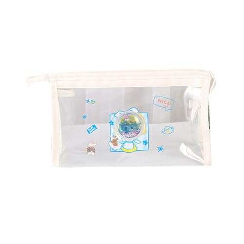 MIEDEON Niedlich Cartoon Stiftasche Kinder Transparent Bleistifttasche Studenten Bleistiftasche Schreibwaren Organisator Große Kapazität (A,7.8X4.9In) von MIEDEON