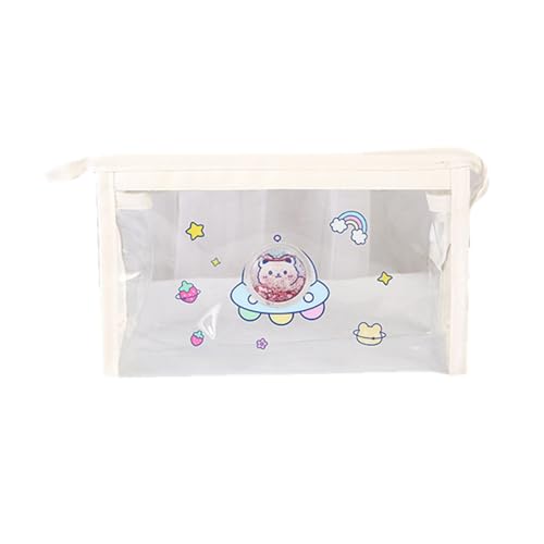 MIEDEON Niedlich Cartoon Stiftasche Kinder Transparent Bleistifttasche Studenten Bleistiftasche Schreibwaren Organisator Große Kapazität (D,7.8X4.9In) von MIEDEON