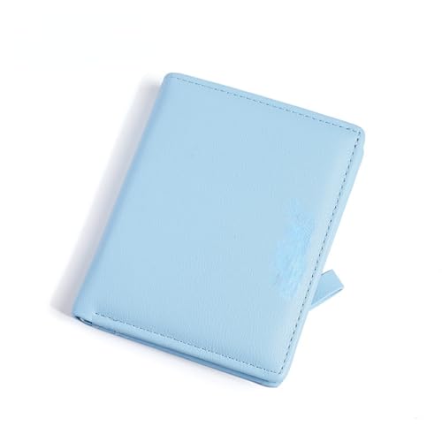 MIEDEON PU Leder Portemonnaie Tasche RFID Blockierung Brieftaschen Elegant Geldtasche Klein Kartentasche Minimalistisches Design Münzbeutel (Blau,4.4X3.5X0.5In) von MIEDEON