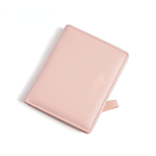 MIEDEON PU Leder Portemonnaie Tasche RFID Blockierung Brieftaschen Elegant Geldtasche Klein Kartentasche Minimalistisches Design Münzbeutel (Rosa,4.4X3.5X0.5In) von MIEDEON