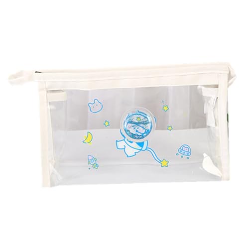 MIEDEON PVC Transparent Bleistifttasche Studenten Schule Bleistiftasche Mäppchen für Schreibwaren Große Kapazität Schulsachen (B,7.8X4.9In) von MIEDEON