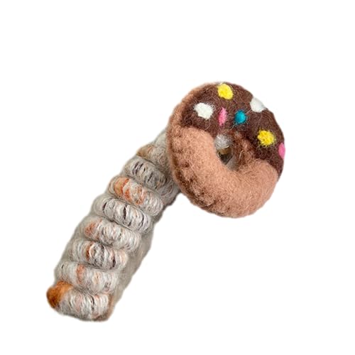 MIEDEON Plüsch Cartoon Krapfen Haarclips Kreative Design Haargummis 2 Pack Niedlich Haarspangen Mädchen Kinder Geschenk Haarschmuck (Braun,OneSize) von MIEDEON