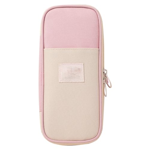 MIEDEON Stiftorganisator Studenten Bleistifttasche Große Kapazität Stiftorganisator Minimalistisches Design Schreibwaren Aufbewahrungstasche (Rosa,9X4.3In) von MIEDEON