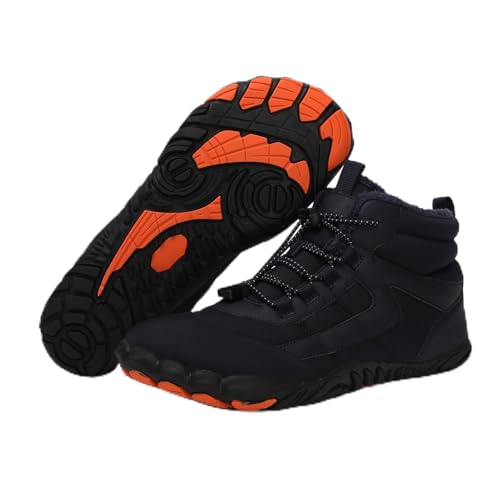 MIEHUIAI Barfußschuhe Winter Herren Damen Winterstiefel Wasserdicht Winterschuhe Rutschfeste Barfuss Schuhe Warm Gefüttert Schneestiefel(K002 Blau,39EU) von MIEHUIAI