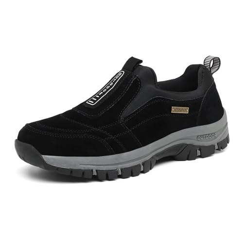 MIEHUIAI Hatme Orthopädische Schuhe Herren Wanderschuhe Atmungsaktive Leichte Sportschuhe rutschfeste Freizeitschuhe(Schwarz,Größe 43) von MIEHUIAI
