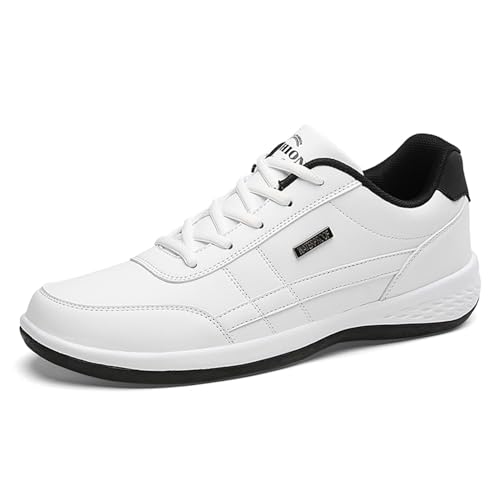 MIEHUIAI Herren Orthopädische Ergonomische Schmerzlinderungs Komfortschuhe Outdoor Turnschuhe Sneakers Freizeitschuhe Orthoback Schuhe(8001 Weiß,40EU) von MIEHUIAI