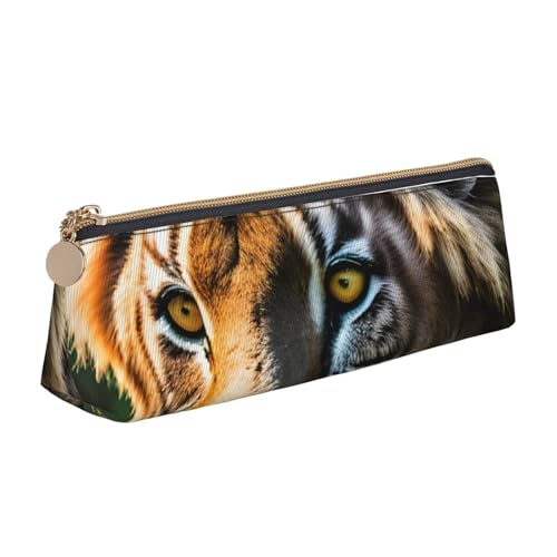MIEKGPS Federmäppchen aus Leder, Motiv: afrikanische Tiere, personalisierbar, Make-up-/Kosmetiktasche, Schreibwaren-Tasche von MIEKGPS