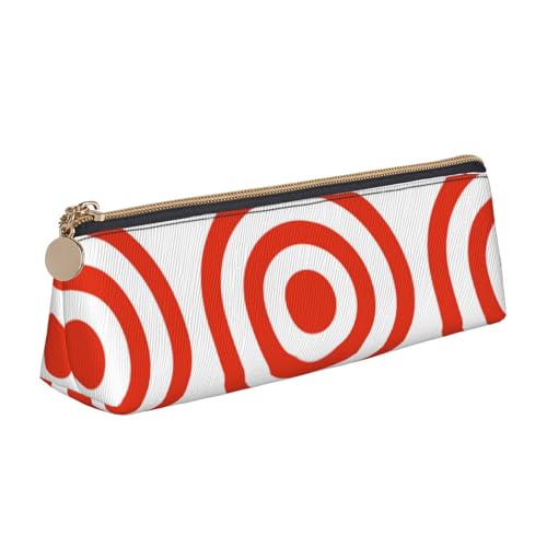 MIEKGPS Federmäppchen aus Leder mit Vektor-Design, personalisierbar, Make-up-/Kosmetiktasche, Schreibwaren-Tasche von MIEKGPS