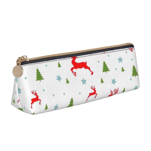 MIEKGPS Federmäppchen aus Leder mit Weihnachtsmotiven, personalisierbar, für Make-up, Kosmetik, Schreibwaren MIEKGPS Federmäppchen aus Leder mit Weihnachtsmotiven, personalisierbar, für Make-up, Kosmetik, Schreibwaren von MIEKGPS