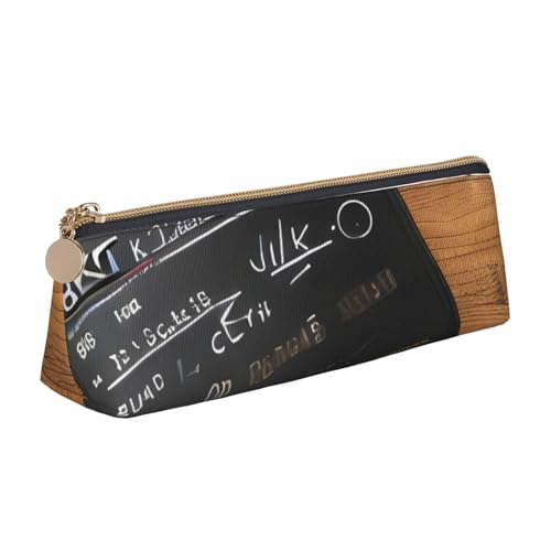 MIEKGPS Federmäppchen mit Filmklapperboard-Muster, personalisierbar, Leder, Make-up-/Kosmetiktasche, Schreibwaren-Tasche von MIEKGPS