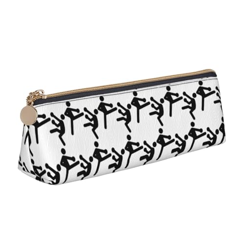 MIEKGPS Federmäppchen mit Kickbox-Aufdruck, personalisierbar, Leder, Make-up-/Kosmetiktasche, Schreibwaren-Tasche von MIEKGPS