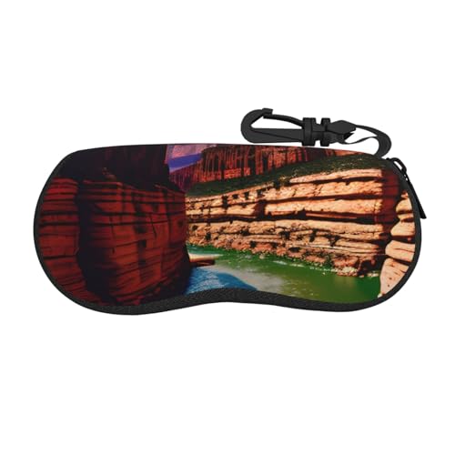 MIEKGPS Grand Canyon Brillenetui mit Aufdruck, Sonnenbrillenetui, Leseglasetui, ultraleicht, Neopren, für Damen und Herren, Schwarz, Einheitsgröße von MIEKGPS